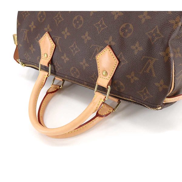 5 Louis Vuitton Monogram Speedy 30 Hand Bag Brown Rfid Gold Hardware