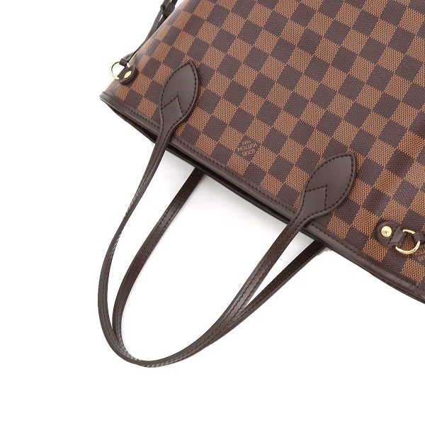 5 Louis Vuitton Damier Monogram Neverfull PM Tote Bag Brown Gold Hardware