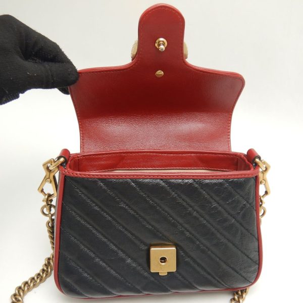 5 Gucci Mini Top Handle GG Marmont Quilted Small Black