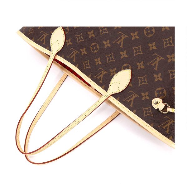 5 Louis Vuitton Monogram Neverfull MM Tote Bag Brown