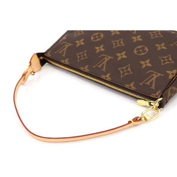 5 Louis Vuitton Monogram Pochette Accessoires Brown Gold Metal Fittings