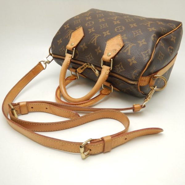 5 Louis Vuitton Monogram Speedy Bandouliere 25 Handbag Brown