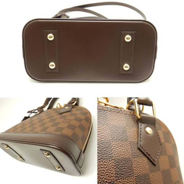 5 Louis Vuitton Damier Alma BB Ebene 2WAY Bag Brown