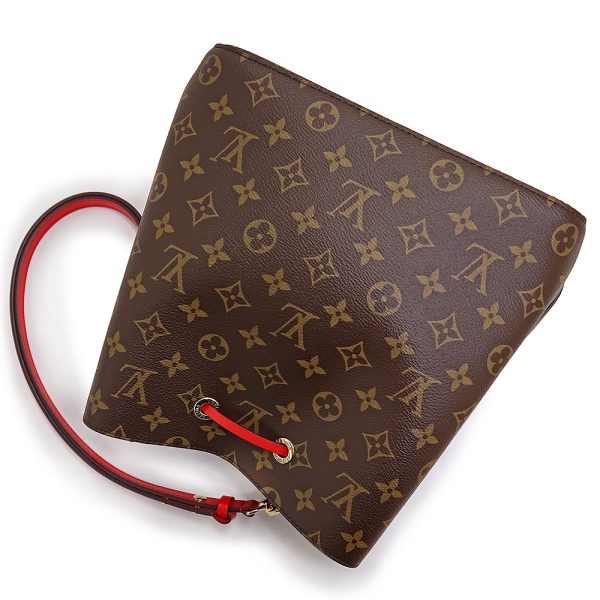 5 Louis Vuitton NeoNoe Shoulder Bag Monogram Brown Red