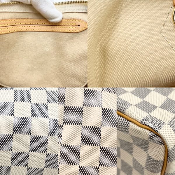 5 Louis Vuitton Handbag Damier Azur Speedy 30 Boston Bag White