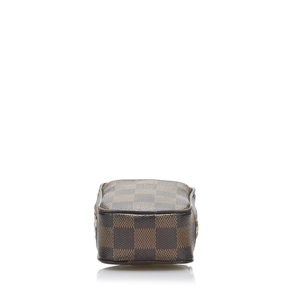 Louis Vuitton Damier Ebene Etui Okapi PM Diagonal Shoulder Bag Brown Leather - Image 5