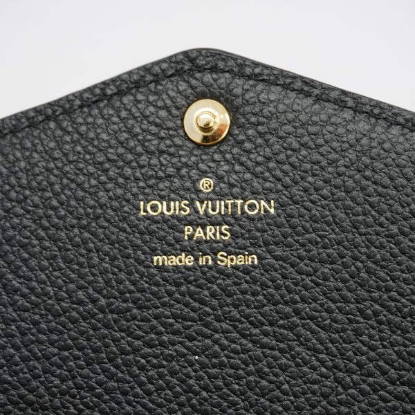 5 Louis Vuitton Bifold Long Wallet Monogram Implant Portefeuille Sarah Black