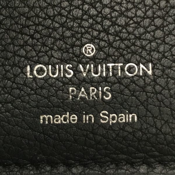 5 Louis Vuitton Portefeuille Lock Mini 3 fold Wallet Noir Calf Leather