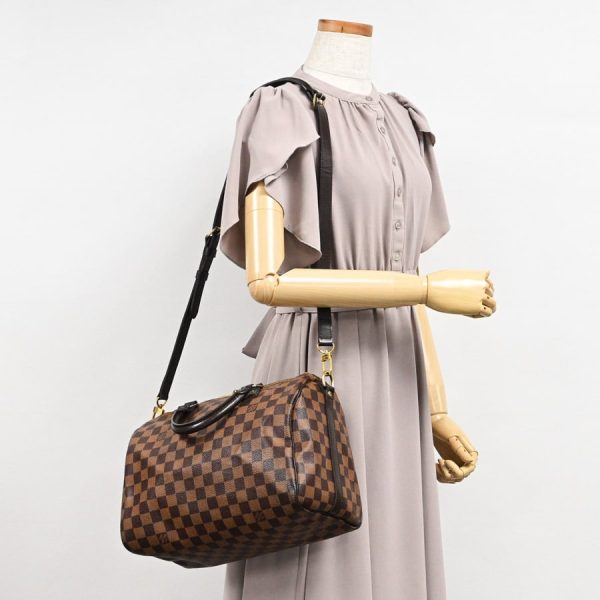 5 Louis Vuitton Speedy Bandouliere 30 Handbag Damier Brown