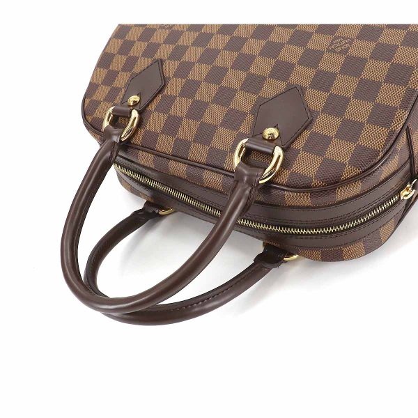 5 Louis Vuitton Damier Duomo Hand Bag Ebene Gold Metal Fittings