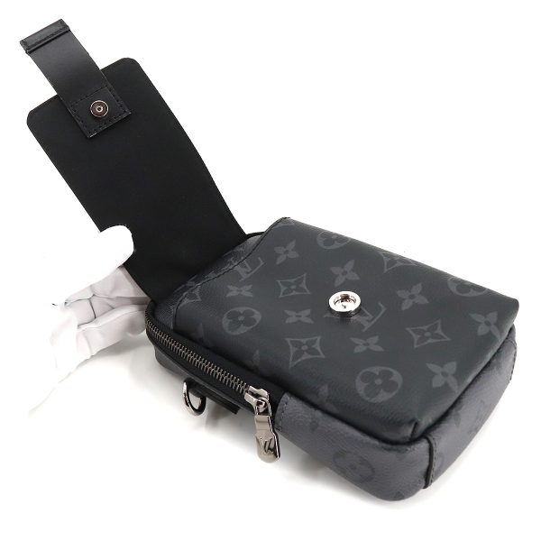 6 Louis Vuitton Monogram Eclipse Reverse Double Phone Pouch Shoulder Bag