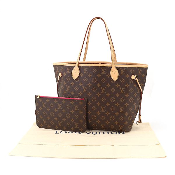 6 Louis Vuitton Monogram Neverfull MM Tote Bag Brown Pivoine