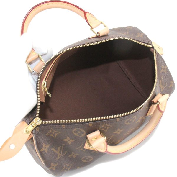 6 Louis Vuitton Monogram Speedy 30 Hand Bag Brown RFID Gold Hardware