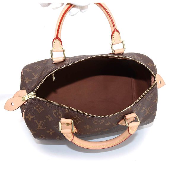 6 Louis Vuitton Monogram Speedy 30 Hand Bag Brown Rfid Gold Hardware