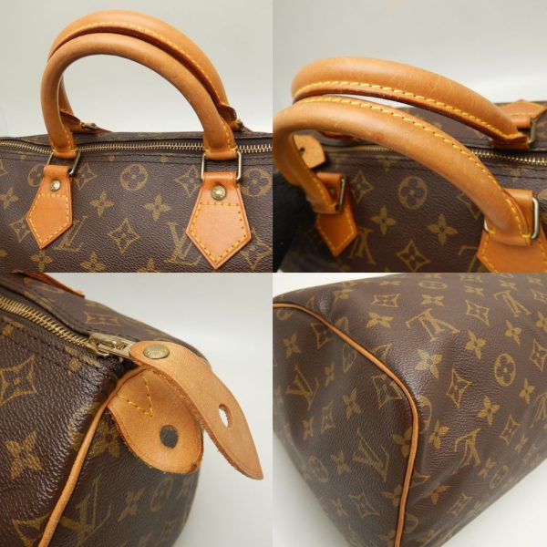 6 Louis Vuitton Monogram Speedy 30 Handbag Brown