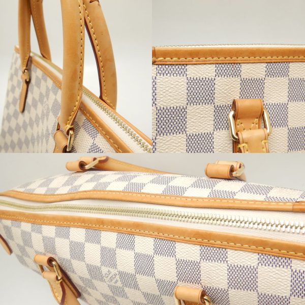 6 Louis Vuitton Damier Azur Riviera PM Handbag White