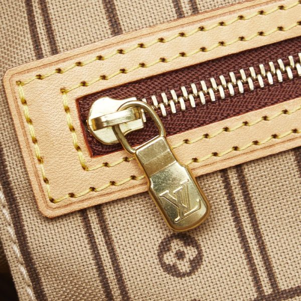 6 Louis Vuitton Monogram Neverfull PM Handbag Tote Bag Brown
