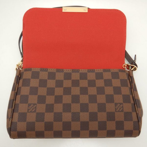 6 Louis Vuitton Damier Favorite MM Shoulder Bag Ebene