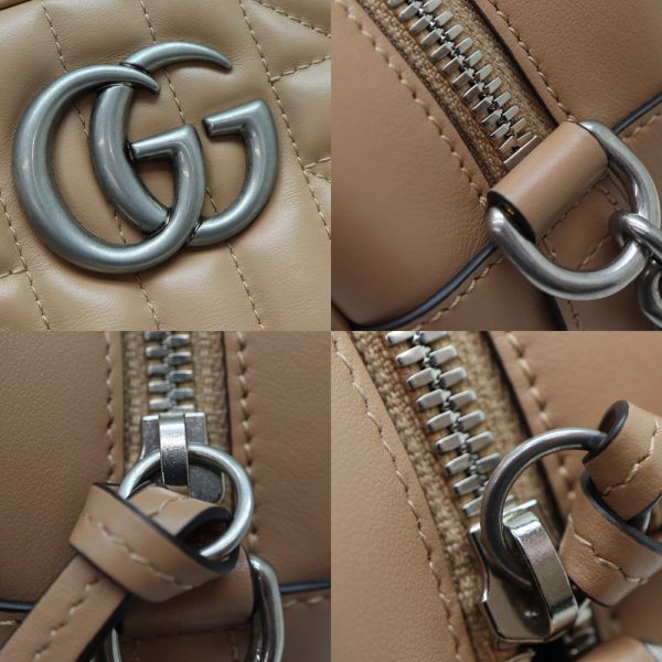 6 Gucci GG Marmont Shoulder Bag Leather Light Brown