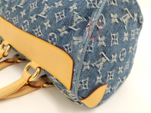 6 Louis Vuitton Neo Speedy Handbag Mini Boston Bag Monogram Denim Blue