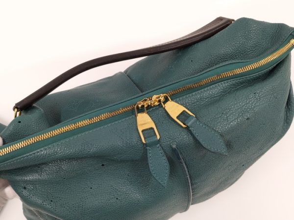 6 Louis Vuitton Shoulder Bag Selene MM Mahina Lagon Green