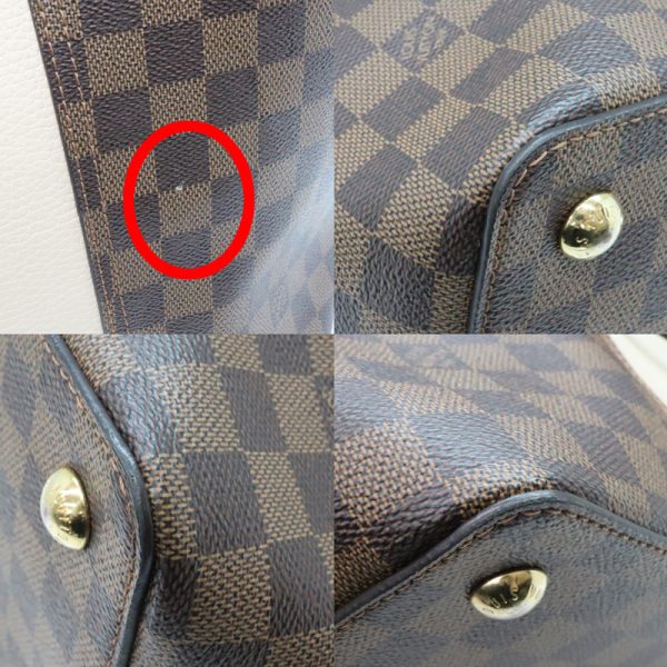 6 Louis Vuitton Jersey Damier Canvas Ebene Brown Tote Bag