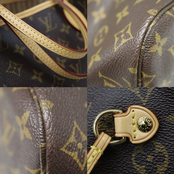 6 Louis Vuitton Neverfull MM Monogram Canvas Brown