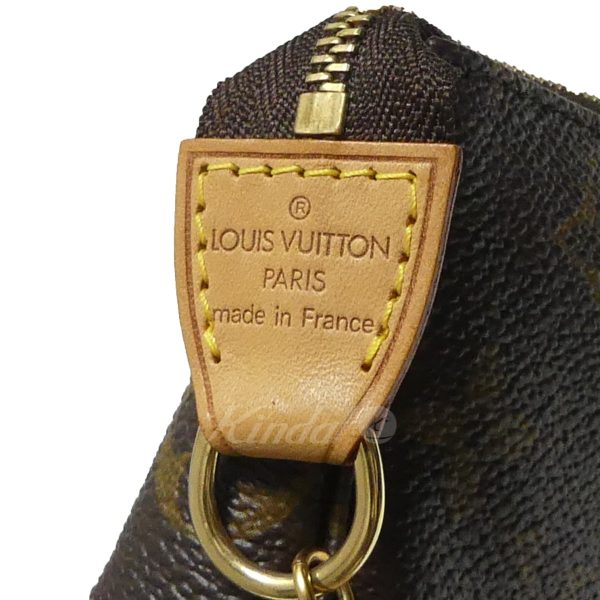 6 Louis Vuitton Mini Pochette Accessoire Monogram Chain Hand Bag Brown