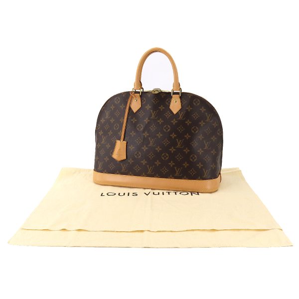 7 Louis Vuitton Monogram Alma GM Hand Bag Brown Gold Hardware