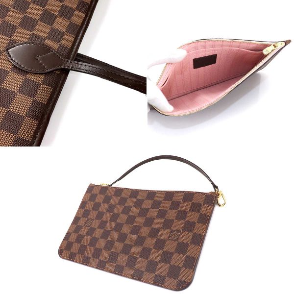 7 Louis Vuitton Damier Neverfull MM Tote Bag Ebene Rose Ballerine