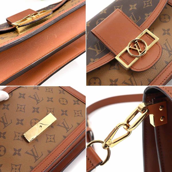 7 Louis Vuitton Monogram Reverse Dauphine Shoulder Bag Brown