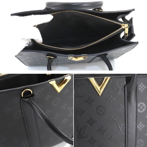 7 Louis Vuitton Very Tote MM 2 Way Hand Shoulder Bag Leather Noir