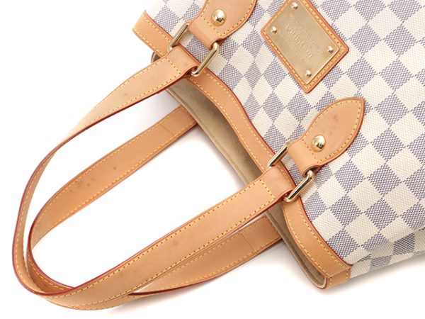 7 Louis Vuitton Damier Azur Hampstead PM White