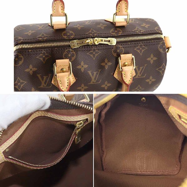 7 Louis Vuitton Monogram Speedy Bandouliere 25 Shoulder Bag Brown