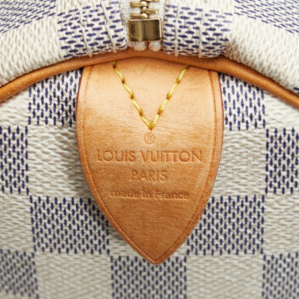 7 Louis Vuitton Damier Azur Speedy 30 Handbag Mini Boston Bag White