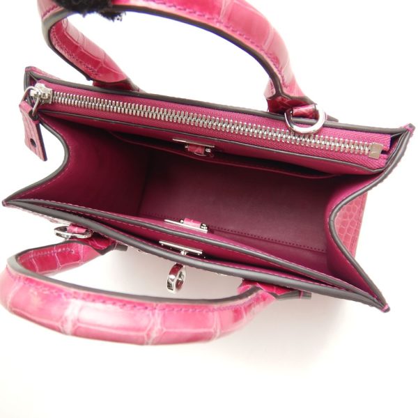 7 Louis Vuitton Mini Handbag Alligator Rose Fuchsia