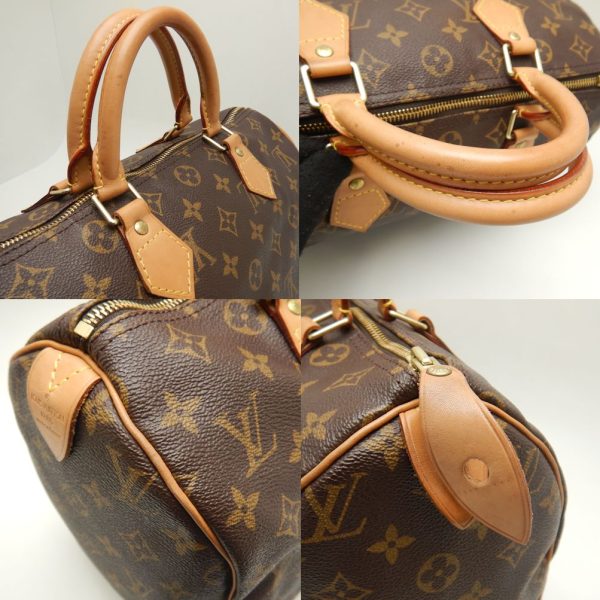 7 Louis Vuitton Monogram Speedy 30 Handbag Brown