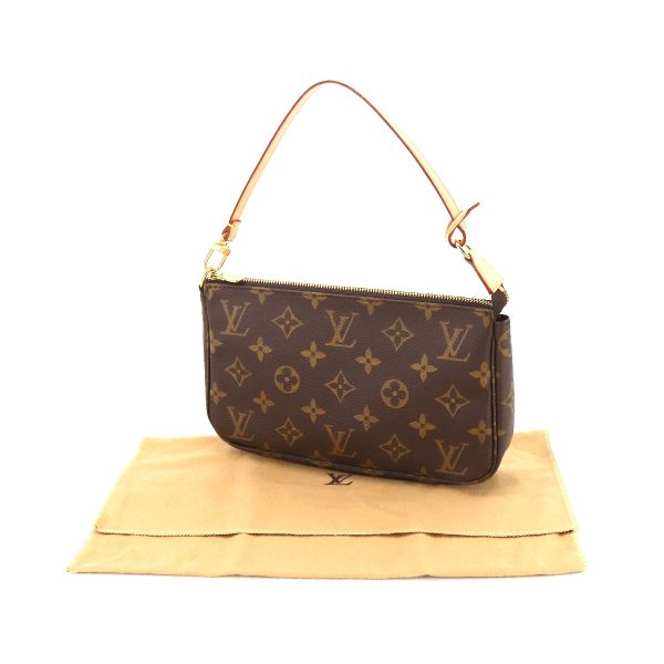 7 Louis Vuitton Monogram Pochette Accessoires Brown Gold Metal Fittings