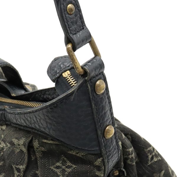 7 Louis Vuitton Monogram Denim Xs Diagonal Leather Noir Black