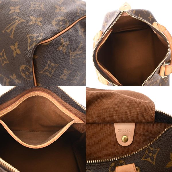 7 Louis Vuitton Monogram Speedy 25 Brown Canvas Handbag