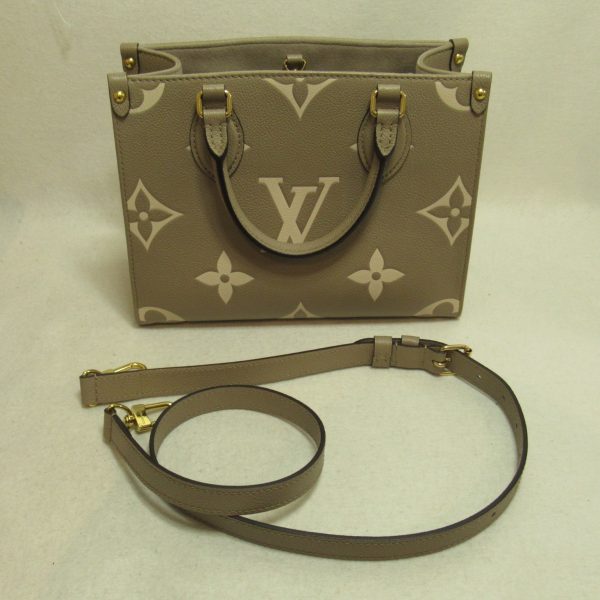 7 Louis Vuitton On The Go PM Handbag Leather Monogram Implant