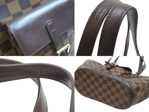 7 Louis Vuitton Shoulder Bag Tote Bag Manosque PM Damier Ebene Brown