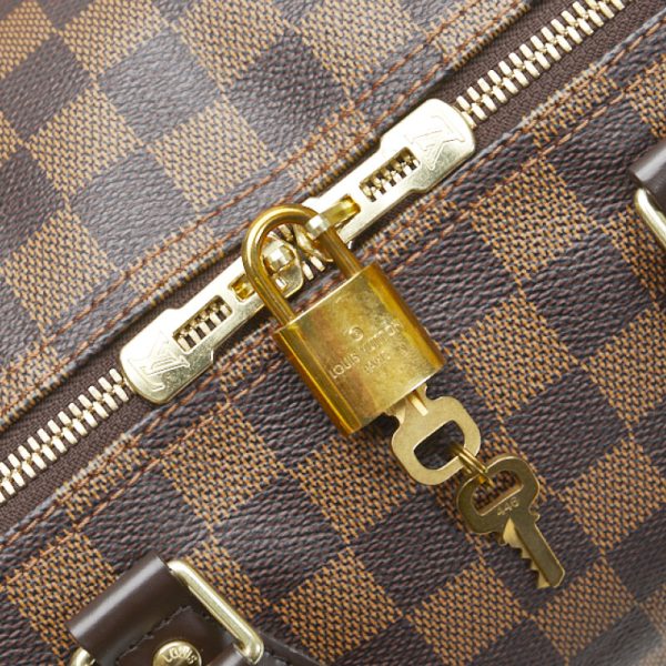 7 Louis Vuitton Damier Speedy 35 Bandouliere Ebene Brown Leather