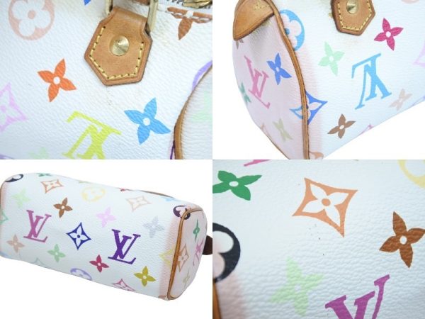 7 Louis Vuitton Takashi Murakami Mini Speedy White Bron Monogram