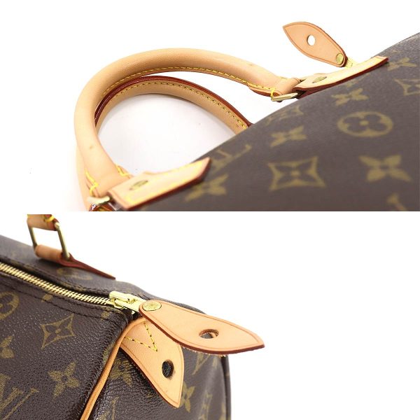 7 Louis Vuitton Monogram Speedy 30 hand bag brown gold hardware Speedy 30