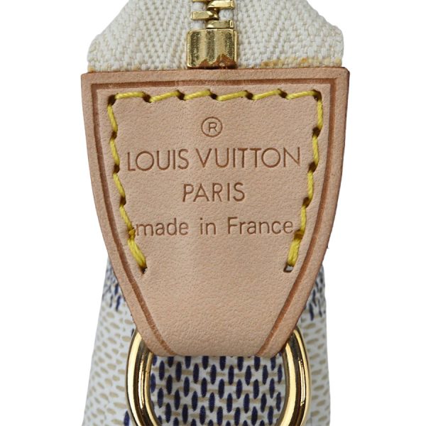 7 Louis Vuitton Mini Pochette Accessoire Damier Azur White