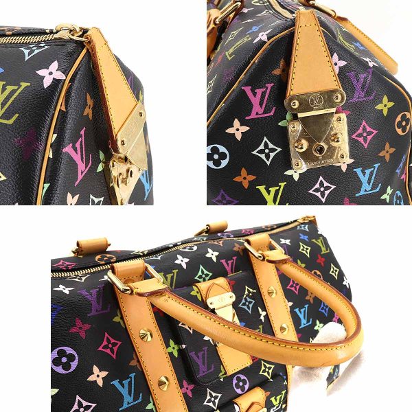 7 Louis Vuitton Monogram Multicolor Keepall 45 Boston Bag Noir