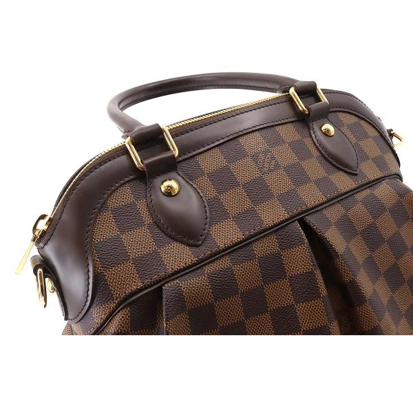 7 Louis Vuitton Damier Trevi PM 2 Way Hand Shoulder Bag Ebene