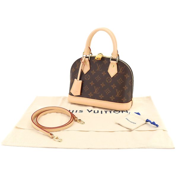 7 Louis Vuitton Monogram Alma BB 2 Way Hand Shoulder Bag Brown