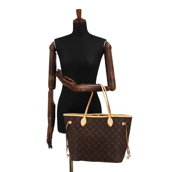 8 Louis Vuitton Monogram Neverfull MM Tote Bag Brown